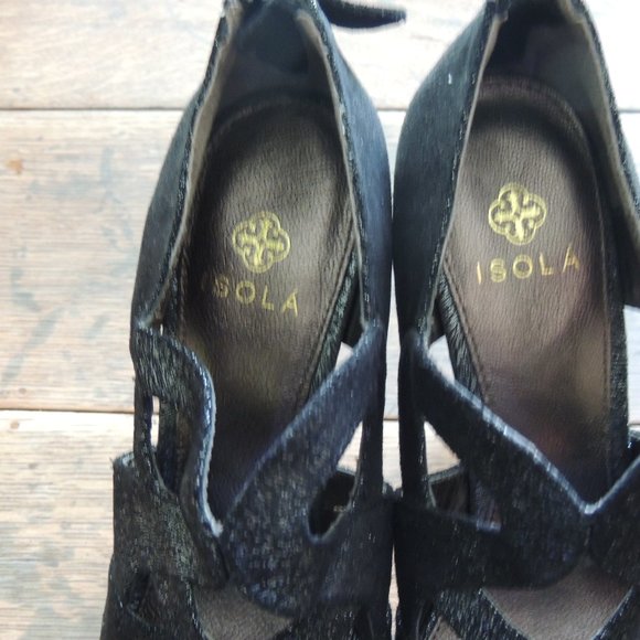 Isola Black Sparkly Heels Sz. 8.5 - Picture 5 of 6